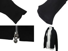 Load image into Gallery viewer, 極美品 CHROME HEARTS クロムハーツ クロスパッチ ダブルジップ パーカー ブラック 新型 フーディ― シルバー金具 サイズM 中古 4b000783