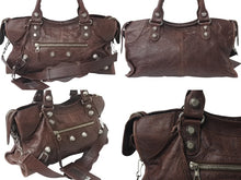 Load image into Gallery viewer, BALENCIAGA バレンシアガ ザ ジャイアント パートタイム ショルダーバッグ ハンドバッグ 2WAY 173082 ブラウン レザー 良品 中古 4b000807