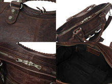 Load image into Gallery viewer, BALENCIAGA バレンシアガ ザ ジャイアント パートタイム ショルダーバッグ ハンドバッグ 2WAY 173082 ブラウン レザー 良品 中古 4b000807