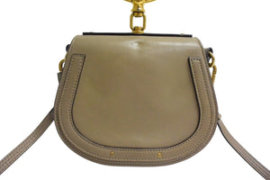 Chloe クロエ ナイル スモール 2WAY ブレスレットバッグ ショルダーバッグ 3S1301 レザー モッティーグレー ゴールド金具 美品 中古 4b000824