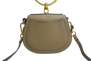 Chloe クロエ ナイル スモール 2WAY ブレスレットバッグ ショルダーバッグ 3S1301 レザー モッティーグレー ゴールド金具 美品 中古 4b000824
