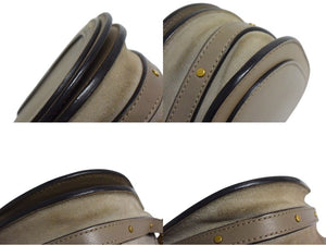 Chloe クロエ ナイル スモール 2WAY ブレスレットバッグ ショルダーバッグ 3S1301 レザー モッティーグレー ゴールド金具 美品 中古 4b000824