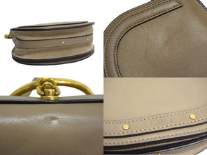 Chloe クロエ ナイル スモール 2WAY ブレスレットバッグ ショルダーバッグ 3S1301 レザー モッティーグレー ゴールド金具 美品 中古 4b000824