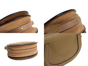 Chloe クロエ ナイル スモール 2WAY ハンドバッグ ベージュ系 カーフ 3S1301 ゴールド金具 ブレスレットバッグ ショルダー 美品 中古 4b000825