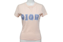 Load image into Gallery viewer, ChristianDior クリスチャンディオール 半袖Tシャツ 3P16155024 サイズ36 デニムロゴ プリント ピンク 美品 中古 4b000831