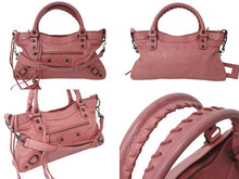 Load image into Gallery viewer, BALENCIAGA バレンシアガ ザ ファースト 2WAY ハンドバッグ ワンショルダー ピンク レザー 103208 良品 中古 4b000834