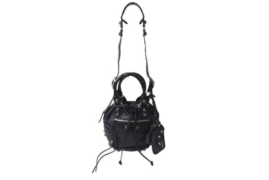 極美品 BALENCIAGA バレンシアガ ルカゴールXS ハンドバッグ ショルダーバッグ 2WAY 702432 レザー ブラック 中古 4b000835