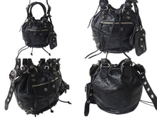 Load image into Gallery viewer, 極美品 BALENCIAGA バレンシアガ ルカゴールXS ハンドバッグ ショルダーバッグ 2WAY 702432 レザー ブラック 中古 4b000835