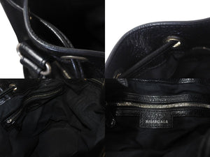 極美品 BALENCIAGA バレンシアガ ルカゴールXS ハンドバッグ ショルダーバッグ 2WAY 702432 レザー ブラック 中古 4b000835