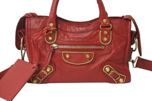 Load image into Gallery viewer, BALENCIAGA バレンシアガ ミニ シティ ハンドバッグ ショルダーバッグ 2WAY 390160 レザー レッド 美品 中古 4b000839