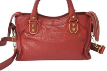 Load image into Gallery viewer, BALENCIAGA バレンシアガ ミニ シティ ハンドバッグ ショルダーバッグ 2WAY 390160 レザー レッド 美品 中古 4b000839
