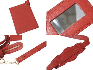 BALENCIAGA バレンシアガ ミニ シティ ハンドバッグ ショルダーバッグ 2WAY 390160 レザー レッド 美品 中古 4b000839