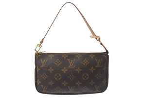 極美品 LOUIS VUITTON ルイヴィトン ポシェット アクセソワール アクセサリーポーチ M51980 モノグラム PVC レザー 中古 4b000841