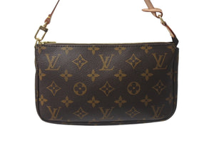極美品 LOUIS VUITTON ルイヴィトン ポシェット アクセソワール アクセサリーポーチ M51980 モノグラム PVC レザー 中古 4b000841