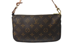 極美品 LOUIS VUITTON ルイヴィトン ポシェット アクセソワール アクセサリーポーチ M51980 モノグラム PVC レザー 中古 4b000841