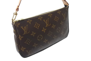 極美品 LOUIS VUITTON ルイヴィトン ポシェット アクセソワール アクセサリーポーチ M51980 モノグラム PVC レザー 中古 4b000841