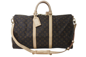 極美品 LOUIS VUITTON ルイヴィトン キーポルバンドリエール50 モノグラムキャンバス M41416 ボストンバッグ 中古 4b000846