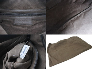 BOTTEGAVENETA ボッテガヴェネタ イントレチャート ホーボー ハンドバッグ B002633530 レザー ベージュ 中古 4b000848