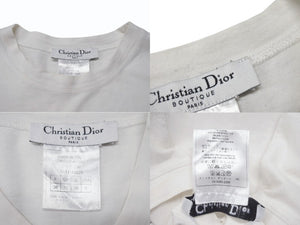 Christian Dior クリスチャンディオール 02SS SUMMER HOLIDAY 半袖Tシャツ 2A12155029 サイズ38 ガリアーノ期 ホワイト 美品 中古 4b000850