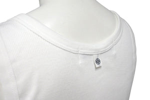 新品未使用 CHROME HEARTS クロムハーツ グンゼ タンクトップ ノースリーブ リブ 無地 コットン ホワイト サイズL 中古 4b000864