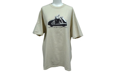 STUSSY ステューシー Skull Scooter スカルスクーター 半袖Tシャツ 22SS サイズM サンドベージュ プリント 美品 中古 4b000889 