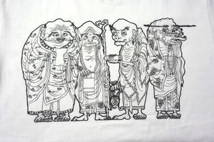 TAKASHI MURAKAMI 村上隆 多目羅漢 半袖Ｔシャツ ホワイト The 500 Arhats MORI ART MUSEUM 森美術館 コットン サイズM 美品 中古 4b000903