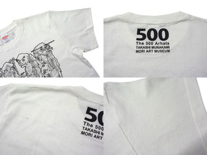 TAKASHI MURAKAMI 村上隆 多目羅漢 半袖Ｔシャツ ホワイト The 500 Arhats MORI ART MUSEUM 森美術館 コットン サイズM 美品 中古 4b000903