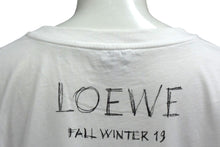 Load image into Gallery viewer, LOEWE ロエベ 半袖Ｔシャツ H6299520CR サイズM 19FW デッサンモチーフ プリント ホワイト ブラック コットン 美品 中古 4b000939