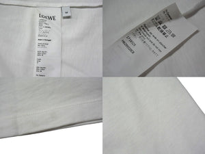 LOEWE ロエベ 半袖Ｔシャツ H6299520CR サイズM 19FW デッサンモチーフ プリント ホワイト ブラック コットン 美品 中古 4b000939