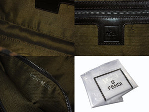 極美品 FENDI フェンディ マンマバケット ワンショルダーバッグ i37726 24099 ズッカ柄 ブラウン シルバー金具 中古 4b000956