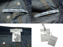 Load image into Gallery viewer, 新品未使用 Christian Dior クリスチャンディオール デニムパンツ 5P12044166 サイズ36 ガリアーノ期 フラワー ラインストーン 中古 4b000961