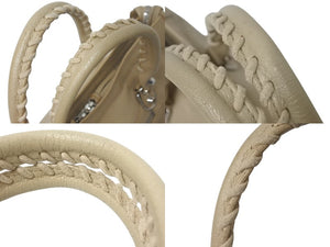 BALENCIAGA バレンシアガ クラシック メタリック エッジ シティ 2WAYバッグ ハンドバッグ ショルダー ベージュ 432831 シルバー金具 美品 中古 4b000971