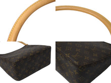 Load image into Gallery viewer, 極美品 LOUIS VUITTON ルイヴィトン ルーピングMM ハンドバッグ M51146 モノグラム ゴールド金具 ブラウン 中古 4b000975