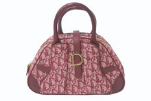 Load image into Gallery viewer, [USED/中古]Christian Dior クリスチャンディオール ハンドバッグ レッド キャンバス レザー ゴールド金具 Bランク 中古 4b000977