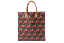 Load image into Gallery viewer, LOUIS VUITTON ルイヴィトン モノグラム チェリー サックプラ トートバッグ ブラウン M95010 村上隆 2005年春夏 美品 中古 4b000979