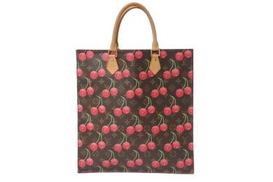 LOUIS VUITTON ルイヴィトン モノグラム チェリー サックプラ トートバッグ ブラウン M95010 村上隆 2005年春夏 美品 中古 4b000979