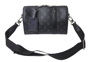 極美品 LOUIS VUITTON ルイヴィトン シティ キーポル ショルダーバッグ M45936 モノグラム エクリプス キャンバス 中古 4b000983