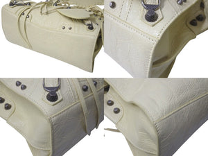 極美品 BALENCIAGA バレンシアガ Neo Cagole XS 2WAY ショルダーバッグ ネオカゴール 700940 イエロー ラムスキン シルバー金具 中古 4b000987