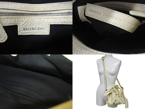 極美品 BALENCIAGA バレンシアガ Neo Cagole XS 2WAY ショルダーバッグ ネオカゴール 700940 イエロー ラムスキン シルバー金具 中古 4b000987