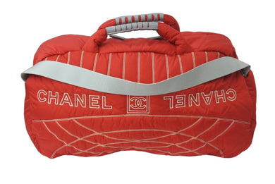極美品 CHANEL シャネル スポーツライン 2WAYボストンバッグ ココマーク 10番台 ナイロン レッド ホワイト 中古 4b000989