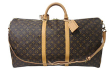 Load image into Gallery viewer, 極美品 LOUIS VUITTON ルイヴィトン キーポル バンドリエール60 ボストンバッグ M41412 モノグラム PVC レザー ブラウン 中古 4b001000