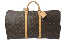 Load image into Gallery viewer, 極美品 LOUIS VUITTON ルイヴィトン キーポル バンドリエール60 ボストンバッグ M41412 モノグラム PVC レザー ブラウン 中古 4b001000