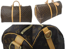Load image into Gallery viewer, 極美品 LOUIS VUITTON ルイヴィトン キーポル バンドリエール60 ボストンバッグ M41412 モノグラム PVC レザー ブラウン 中古 4b001000