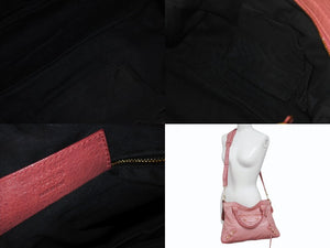 BALENCIAGA バレンシアガ ザ ジャイアント タウン 2WAY ハンドバッグ 285434 ピンク レザー ショルダー 美品 中古 4b001010