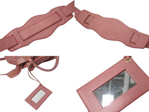 BALENCIAGA バレンシアガ ザ ジャイアント タウン 2WAY ハンドバッグ 285434 ピンク レザー ショルダー 美品 中古 4b001010