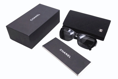 極美品 CHANEL シャネル サングラス アイウェア 5516-A c.622/48 サイズ56□17 140 ココマーク ブラック 中古 4b001104