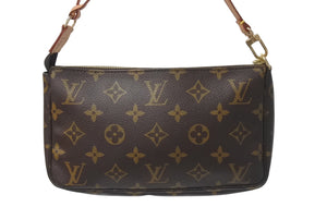 極美品 LOUIS VUITTON ルイヴィトン アクセサリーポーチ ポシェットアクセソワール M51980 モノグラム ブラウン 中古 4b001155