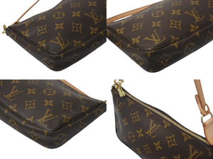 極美品 LOUIS VUITTON ルイヴィトン アクセサリーポーチ ポシェットアクセソワール M51980 モノグラム ブラウン 中古 4b001155