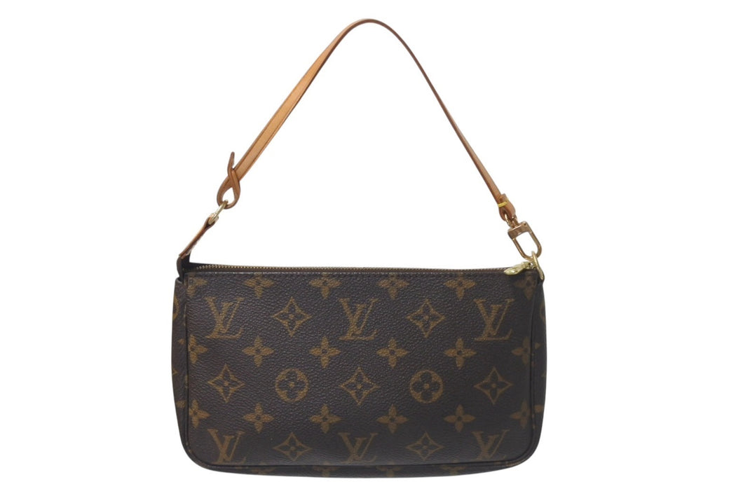 LOUIS VUITTON ルイヴィトン ポシェット アクセソワール アクセサリーポーチ M51980 モノグラム PVC レザー 美品 中古 4b001199