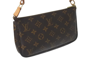 LOUIS VUITTON ルイヴィトン ポシェット アクセソワール アクセサリーポーチ M51980 モノグラム PVC レザー 美品 中古 4b001199
